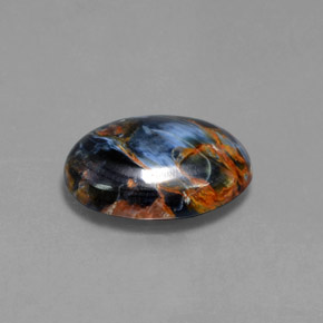 5.42캐럿 천연 멀티컬러 피터사이트, 타원형 컷, 15.1×11.4 mm, 불투명체