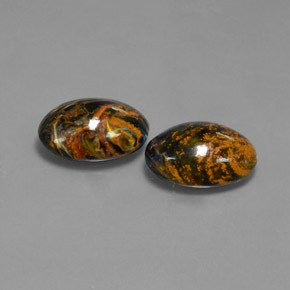 캐럿 천연 다색 피터사이트 보석, 타원형 컷, 불투명체