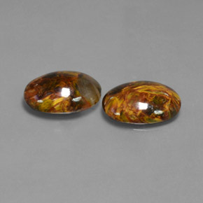 캐럿 천연 다색 피터사이트 보석, 타원형 컷, 불투명체