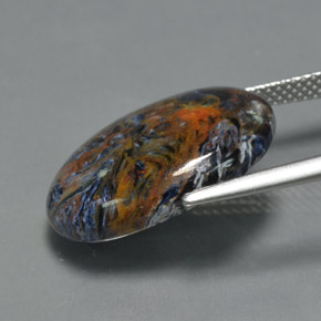 10.12캐럿 천연 다색 피터사이트, 타원형 컷, 불투명체