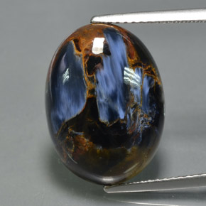 10.35캐럿 천연 멀티컬러 피터사이트, 타원형 컷, 17.9×13.2 mm, 불투명체