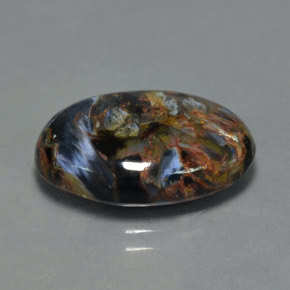 8.29캐럿 천연 멀티컬러 피터사이트, 타원형 컷, 18×13.1 mm, 불투명체