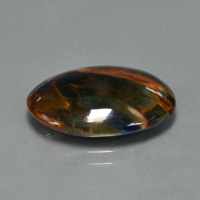 6.70캐럿 천연 멀티컬러 피터사이트, 타원형 컷, 17.8×13 mm, 불투명체