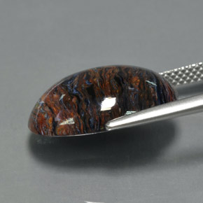 8.77캐럿 천연 다색 피터사이트, 타원형 컷, 불투명체