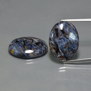 캐럿 천연 다색 피터사이트 보석, 타원형 컷, 불투명체