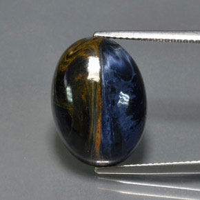 12.27캐럿 천연 멀티컬러 피터사이트, 타원형 컷, 18.1×13.2 mm, 불투명체