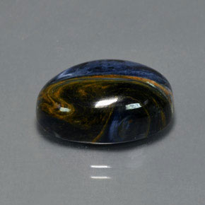 12.27캐럿 천연 멀티컬러 피터사이트, 타원형 컷, 18.1×13.2 mm, 불투명체