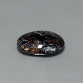 7.09캐럿 천연 멀티컬러 피터사이트, 타원형 컷, 17.5×12.8 mm, 불투명체