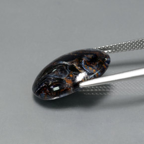 7.09캐럿 천연 멀티컬러 피터사이트, 타원형 컷, 17.5×12.8 mm, 불투명체