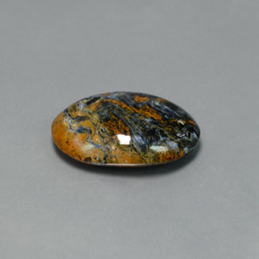 7.33캐럿 천연 멀티컬러 피터사이트, 타원형 컷, 17.6×13.1 mm, 불투명체