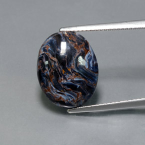 7.11캐럿 천연 다색 피터사이트, 타원형 컷, 불투명체