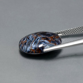 7.11캐럿 천연 다색 피터사이트, 타원형 컷, 불투명체