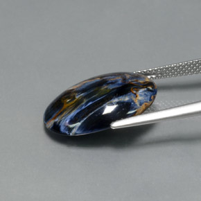 6.54캐럿 천연 다색 피터사이트, 타원형 컷, 불투명체