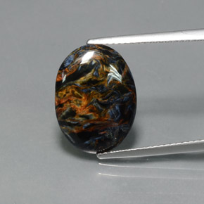 4.67캐럿 천연 멀티컬러 피터사이트, 타원형 컷, 15.7×11.8 mm, 불투명체
