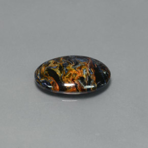 4.67캐럿 천연 멀티컬러 피터사이트, 타원형 컷, 15.7×11.8 mm, 불투명체