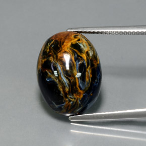 11.81캐럿 천연 멀티컬러 피터사이트, 타원형 컷, 17.9×13.2 mm, 불투명체