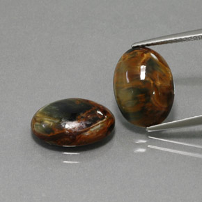 캐럿 천연 멀티컬러 피터사이트 보석, 타원형 컷, 14×10.2 mm, 불투명체