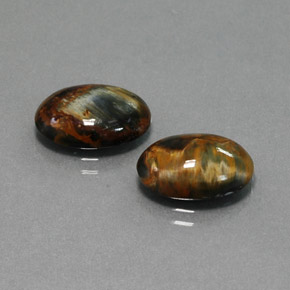 캐럿 천연 멀티컬러 피터사이트 보석, 타원형 컷, 14×10.2 mm, 불투명체