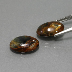 캐럿 천연 멀티컬러 피터사이트 보석, 타원형 컷, 14×10.2 mm, 불투명체