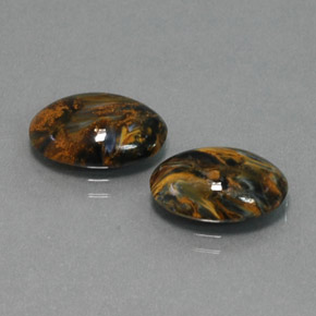 캐럿 천연 멀티컬러 피터사이트 보석, 타원형 컷, 13.6×10 mm, 불투명체