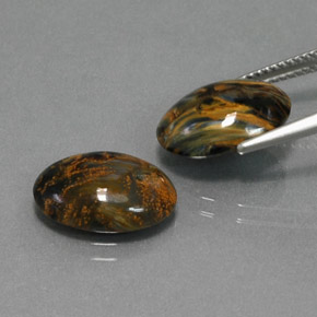 캐럿 천연 멀티컬러 피터사이트 보석, 타원형 컷, 13.6×10 mm, 불투명체