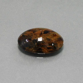 4.18캐럿 천연 멀티컬러 피터사이트, 타원형 컷, 13.8×10.1 mm, 불투명체