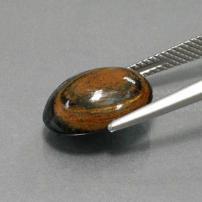 5.18캐럿 천연 다색 피터사이트, 타원형 컷, 불투명체