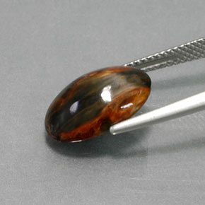 4.54캐럿 천연 멀티컬러 피터사이트, 타원형 컷, 14×10.1 mm, 불투명체