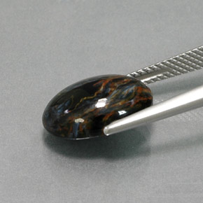 5.20캐럿 천연 멀티컬러 피터사이트, 타원형 컷, 13.8×10.2 mm, 불투명체