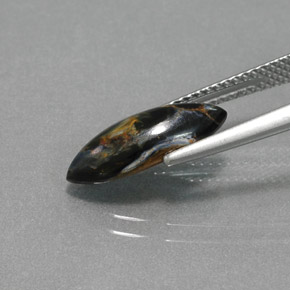 2.26캐럿 천연 멀티컬러 피터사이트, 마퀴즈, 14.9×6.4 mm, 불투명체