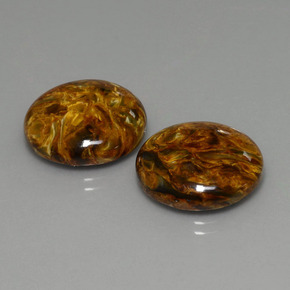 캐럿 천연 멀티컬러 피터사이트 보석, 라운드 컷, 18.12 mm, 불투명체
