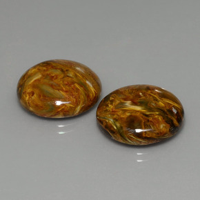 캐럿 천연 다색 피터사이트 보석, 라운드 컷, 불투명체