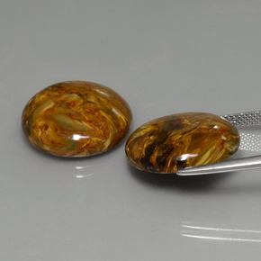 캐럿 천연 다색 피터사이트 보석, 라운드 컷, 불투명체