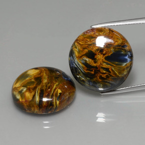 캐럿 천연 멀티컬러 피터사이트 보석, 라운드 컷, 18.17 mm, 불투명체