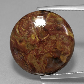 11.89캐럿 천연 멀티컬러 피터사이트, 라운드 컷, 18.01 mm, 불투명체