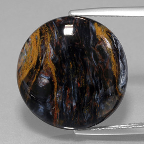 13.82캐럿 천연 멀티컬러 피터사이트, 라운드 컷, 18.17 mm, 불투명체