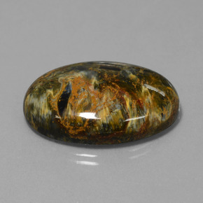 37.04캐럿 천연 멀티컬러 피터사이트, 타원형 컷, 30.3×22.3 mm, 불투명체