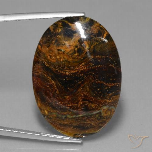 19.62ct 자연스러운 다색 피터사이트, 타원형, 불투명체