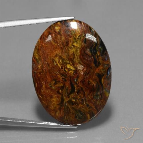 22.19ct 자연스러운 다색 피터사이트, 타원형, 불투명체