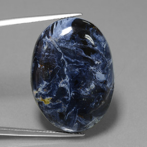 30.94캐럿 천연 다색 피터사이트, 타원형 컷, 불투명체