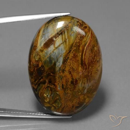 34.18ct 자연스러운 다색 피터사이트, 타원형, 불투명체