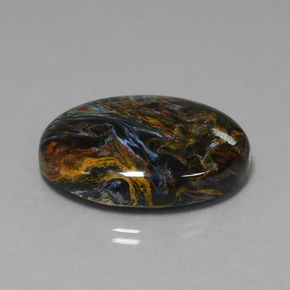 41.01캐럿 천연 멀티컬러 피터사이트, 타원형 컷, 30.2×22.2 mm, 불투명체