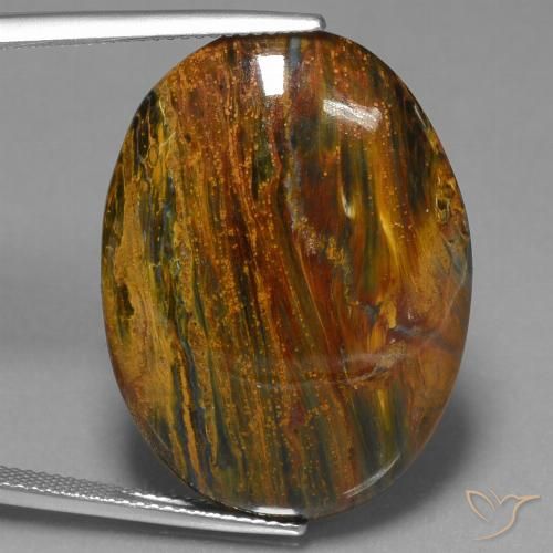 24.96ct 자연스러운 다색 피터사이트, 타원형, 불투명체