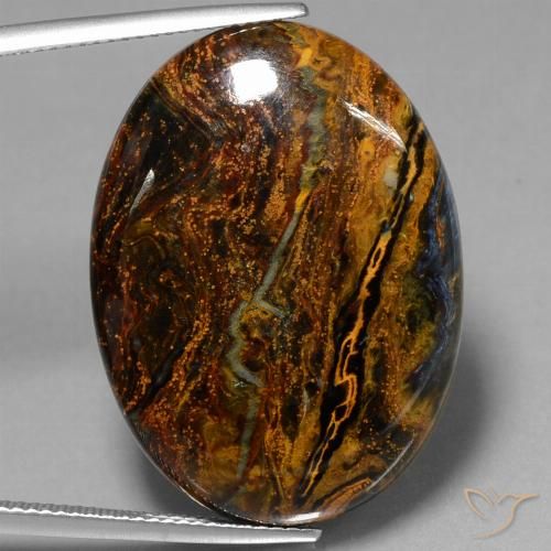 27.91ct 자연스러운 다색 피터사이트, 타원형, 불투명체