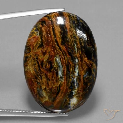 33.05ct 자연스러운 다색 피터사이트, 타원형, 불투명체
