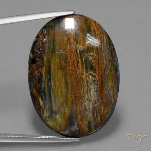 23.70ct 자연스러운 다색 피터사이트, 타원형, 불투명체