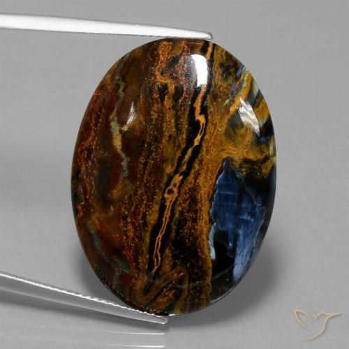 19.63ct 자연스러운 다색 피터사이트, 타원형, 불투명체