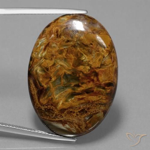 28.44ct 자연스러운 다색 피터사이트, 타원형, 불투명체