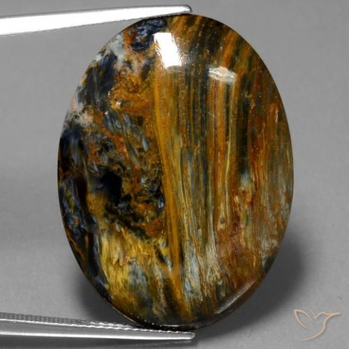 24.82ct 자연스러운 다색 피터사이트, 타원형, 불투명체