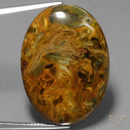 28.81ct 자연스러운 다색 피터사이트, 타원형, 불투명체